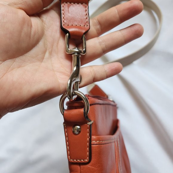 Coach Orange Leather Crossbody Bag - Picture 10 of 13